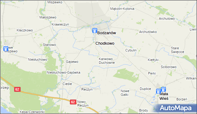 mapa Karwowo Duchowne, Karwowo Duchowne na mapie Targeo