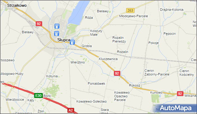mapa Kluczewnica, Kluczewnica na mapie Targeo