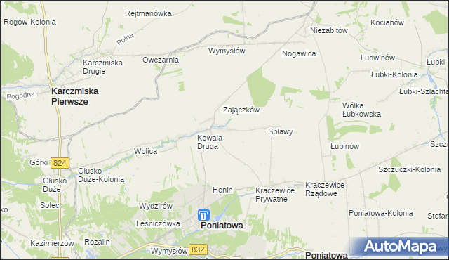 mapa Kowala Pierwsza, Kowala Pierwsza na mapie Targeo