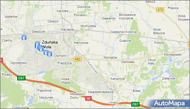 mapa Krobanów, Krobanów na mapie Targeo