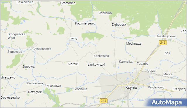 mapa Łankowice, Łankowice na mapie Targeo
