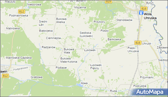 mapa Łukówek, Łukówek na mapie Targeo