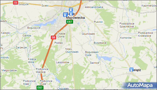 mapa Matyldów gmina Rawa Mazowiecka, Matyldów gmina Rawa Mazowiecka na mapie Targeo