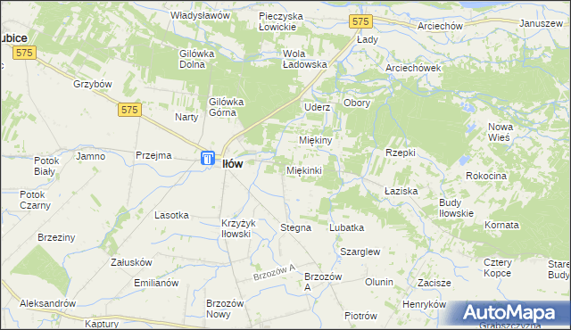mapa Miękinki, Miękinki na mapie Targeo