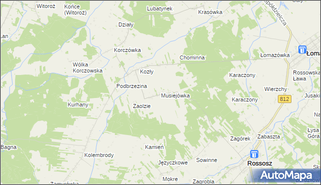mapa Musiejówka, Musiejówka na mapie Targeo