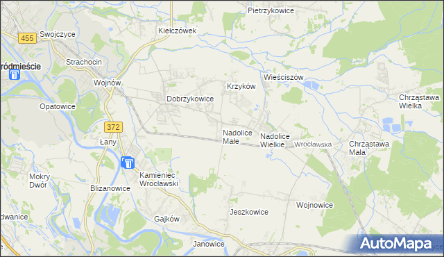 mapa Nadolice Małe, Nadolice Małe na mapie Targeo