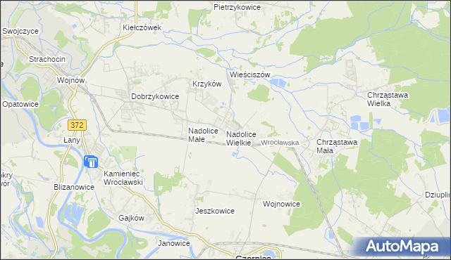 mapa Nadolice Wielkie, Nadolice Wielkie na mapie Targeo