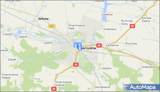 mapa Namysłów, Namysłów na mapie Targeo