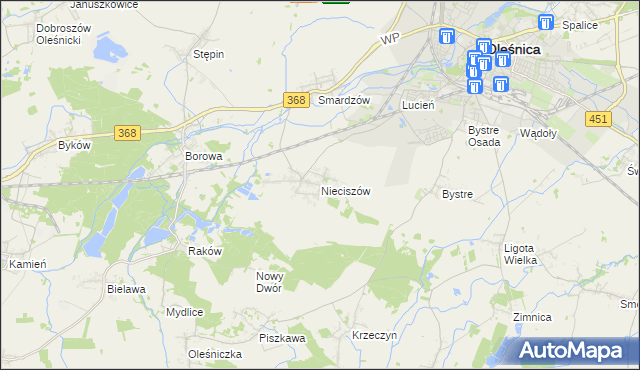 mapa Nieciszów, Nieciszów na mapie Targeo