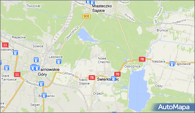 mapa Nowe Chechło, Nowe Chechło na mapie Targeo