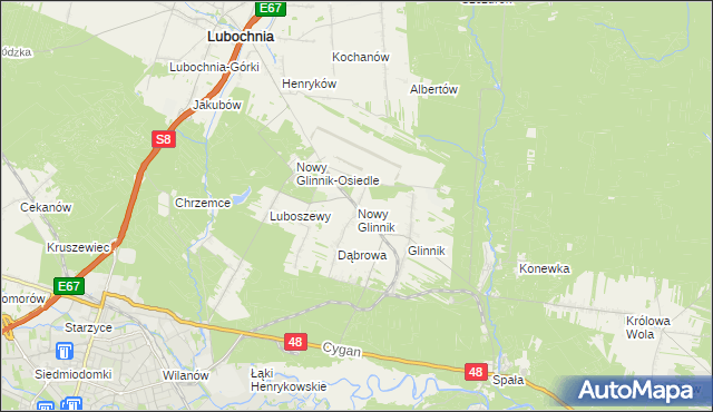 mapa Nowy Glinnik, Nowy Glinnik na mapie Targeo