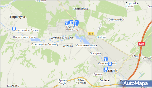 mapa Ośrodek-Wyżnica, Ośrodek-Wyżnica na mapie Targeo