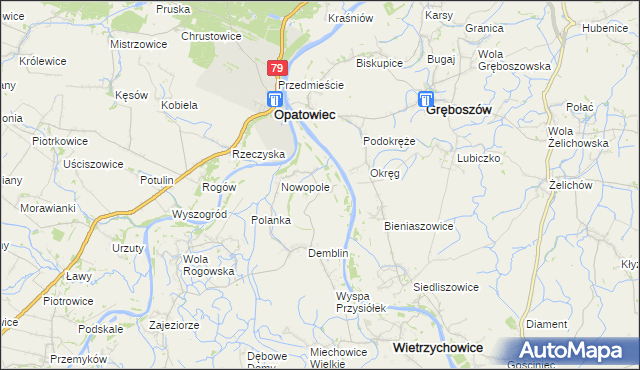 mapa Pałuszyce, Pałuszyce na mapie Targeo