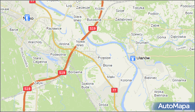 mapa Przędzel, Przędzel na mapie Targeo