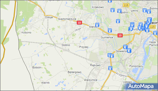 mapa Przylep, Przylep na mapie Targeo