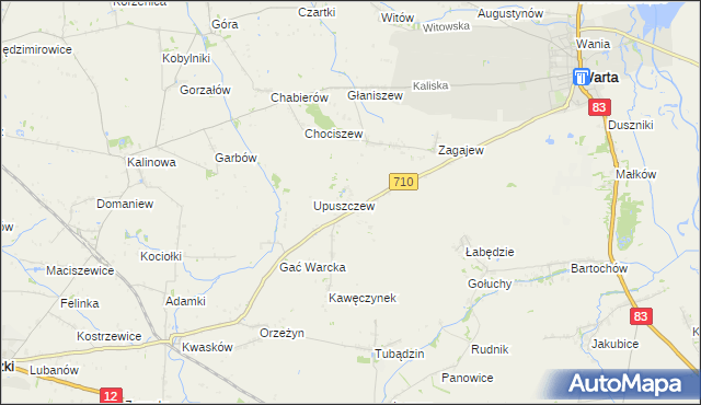 mapa Raczków, Raczków na mapie Targeo