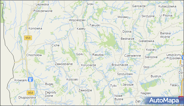 mapa Ratułów, Ratułów na mapie Targeo