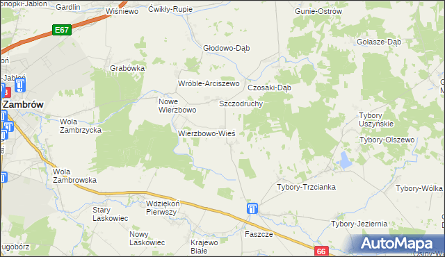 mapa Rębiszewo-Zegadły, Rębiszewo-Zegadły na mapie Targeo