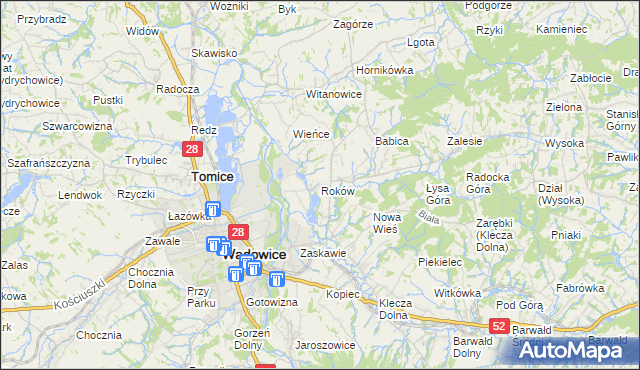 mapa Roków, Roków na mapie Targeo