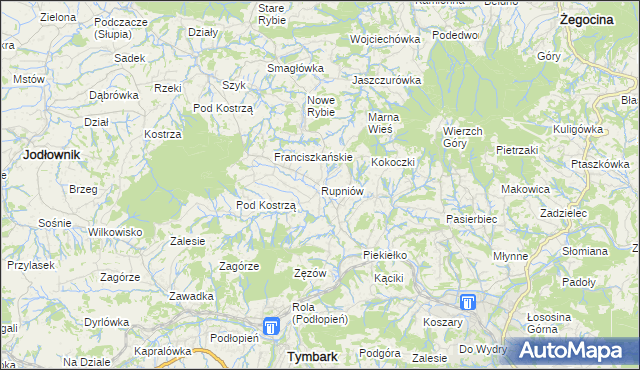 mapa Rupniów, Rupniów na mapie Targeo