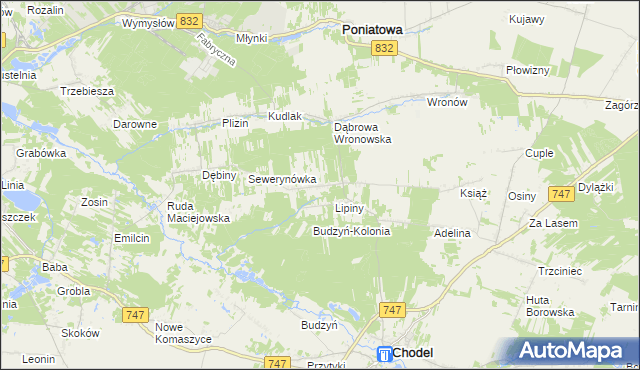 mapa Siewalka, Siewalka na mapie Targeo