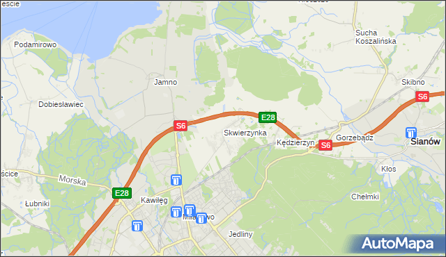 mapa Skwierzynka, Skwierzynka na mapie Targeo