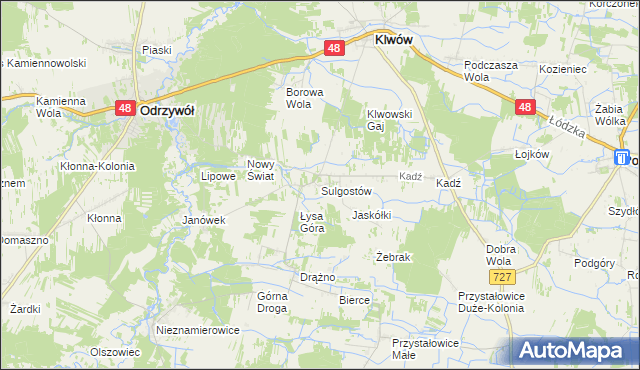 mapa Sulgostów, Sulgostów na mapie Targeo