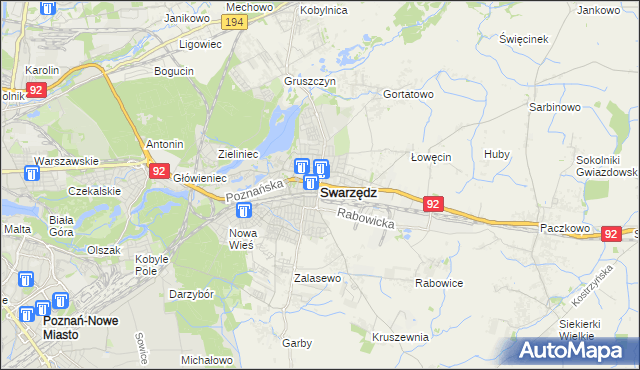 mapa Swarzędz, Swarzędz na mapie Targeo