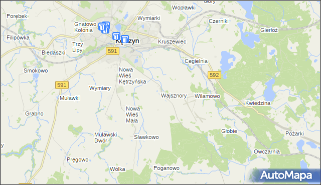 mapa Wajsznory, Wajsznory na mapie Targeo