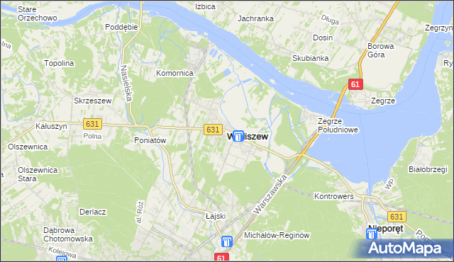 mapa Wieliszew, Wieliszew na mapie Targeo