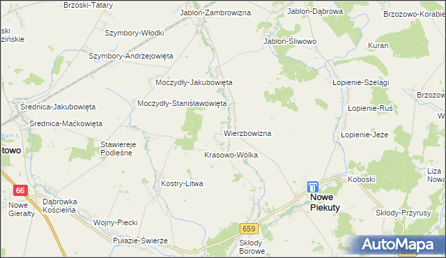 mapa Wierzbowizna, Wierzbowizna na mapie Targeo