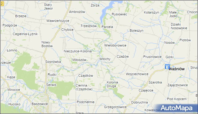mapa Włochy gmina Nowa Słupia, Włochy gmina Nowa Słupia na mapie Targeo