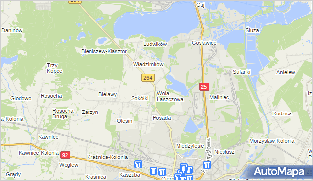 mapa Wola Łaszczowa, Wola Łaszczowa na mapie Targeo