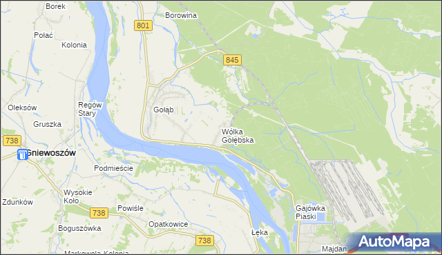 mapa Wólka Gołębska, Wólka Gołębska na mapie Targeo