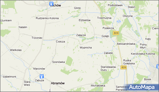 mapa Wypnicha, Wypnicha na mapie Targeo