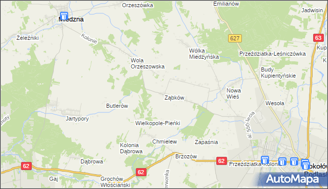 mapa Ząbków, Ząbków na mapie Targeo