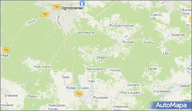 mapa Żelazko, Żelazko na mapie Targeo