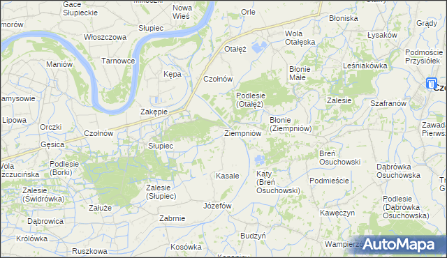 mapa Ziempniów, Ziempniów na mapie Targeo
