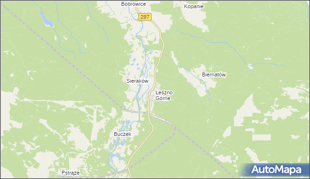mapa Leszno Górne, Leszno Górne na mapie Targeo