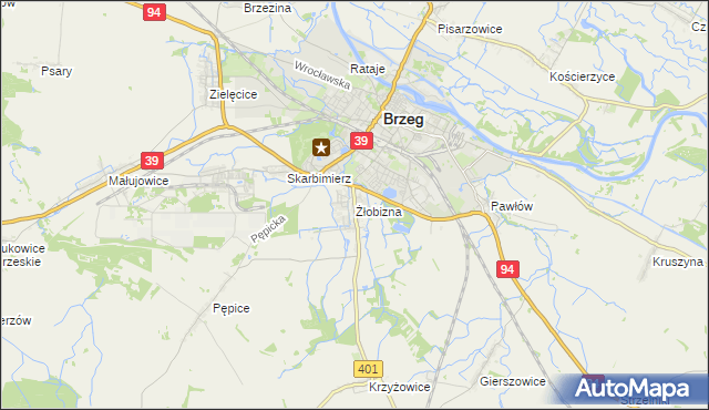 mapa Żłobizna, Żłobizna na mapie Targeo