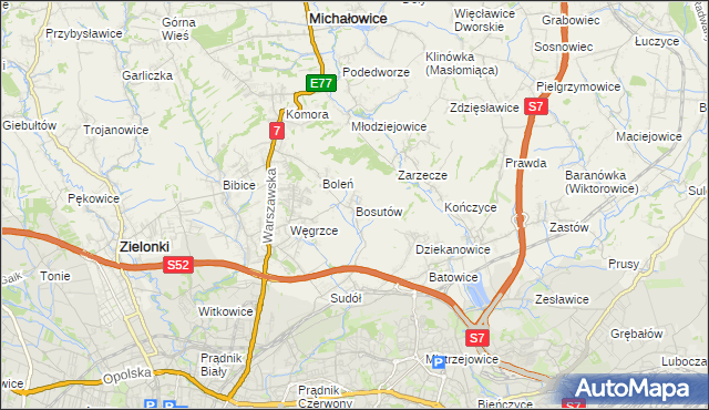 mapa Bosutów, Bosutów na mapie Targeo