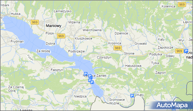 mapa Czorsztyn, Czorsztyn na mapie Targeo