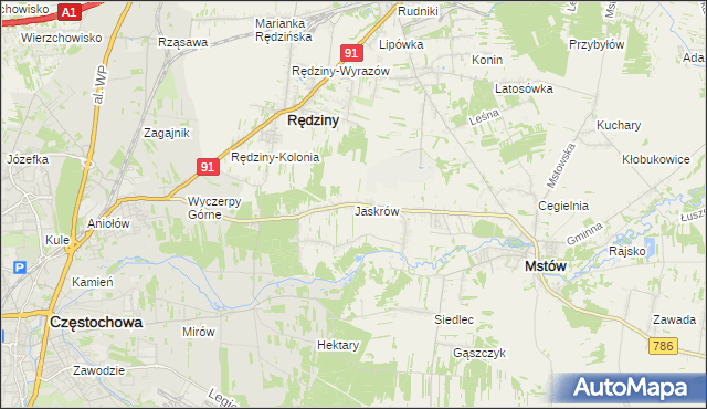 mapa Jaskrów, Jaskrów na mapie Targeo