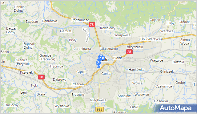 mapa Jasła, Jasło na mapie Targeo