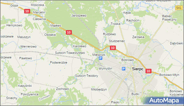 mapa Mieszczk, Mieszczk na mapie Targeo