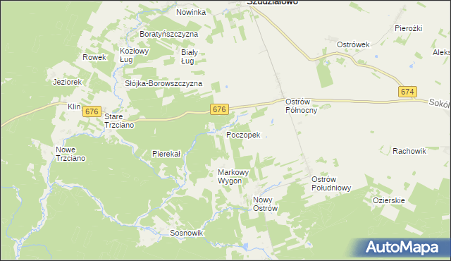 mapa Poczopek, Poczopek na mapie Targeo