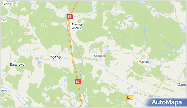 mapa Ścięciel, Ścięciel na mapie Targeo