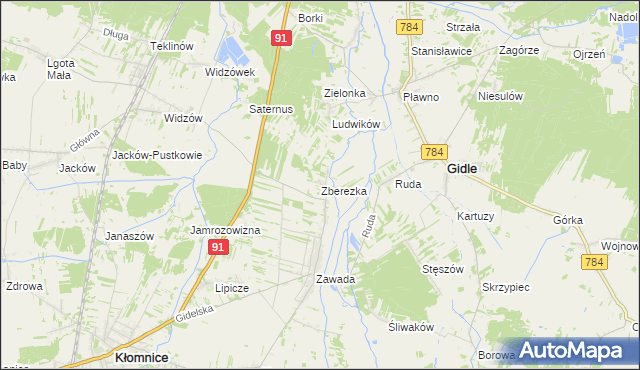 mapa Zberezka, Zberezka na mapie Targeo