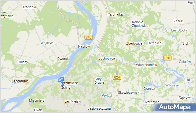 mapa Bochotnica, Bochotnica na mapie Targeo