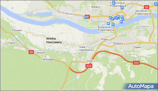 mapa Mała Nieszawka, Mała Nieszawka na mapie Targeo